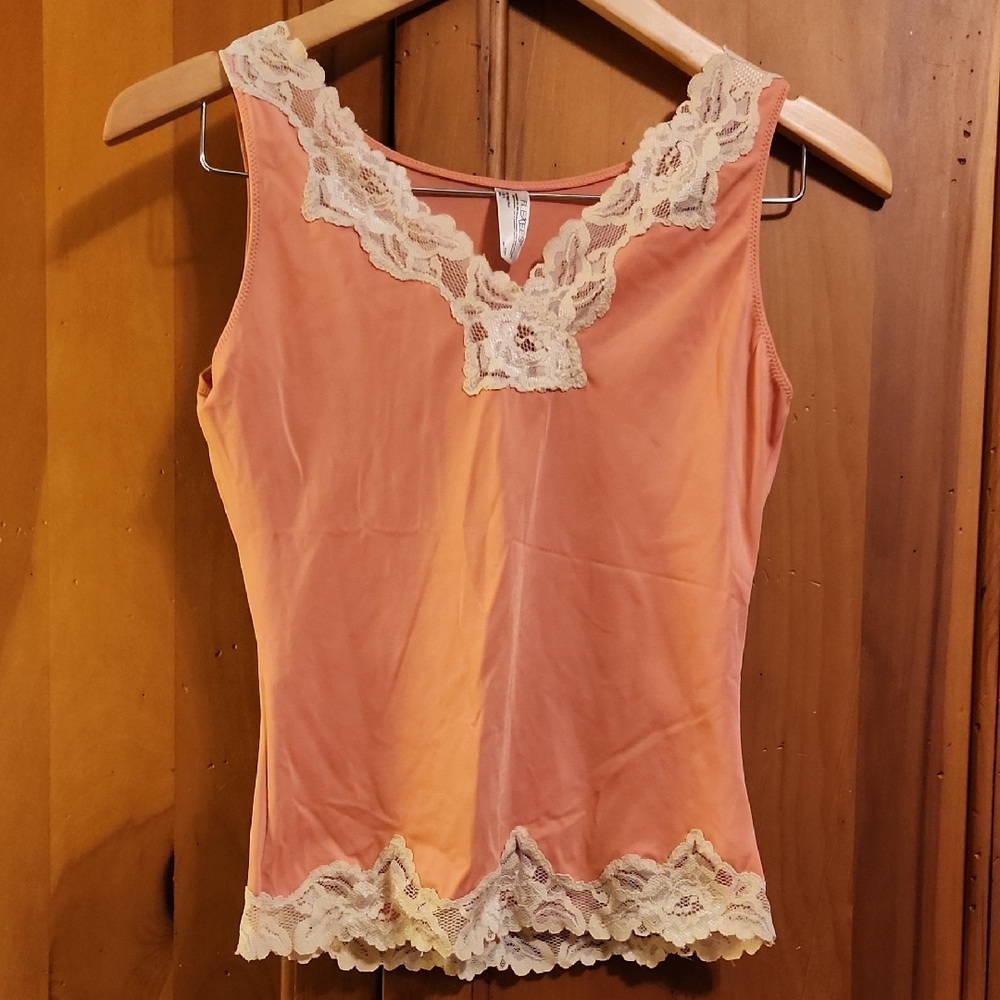 Maidenform Pink Lace Trim Flexees Camisole